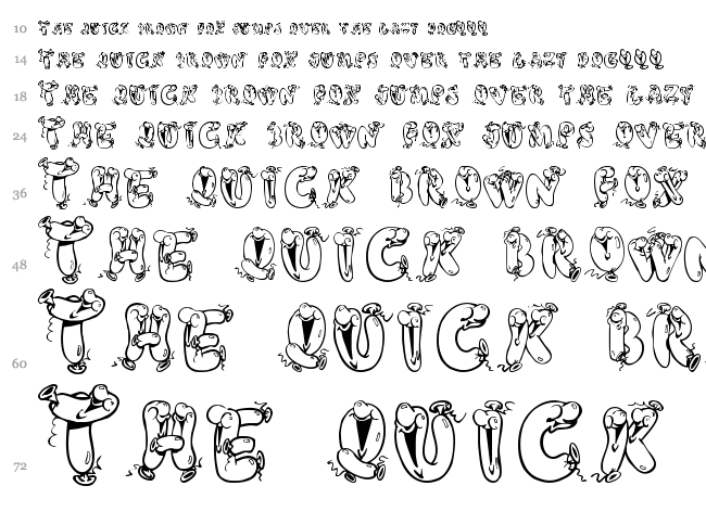 Helium Heaven font waterfall